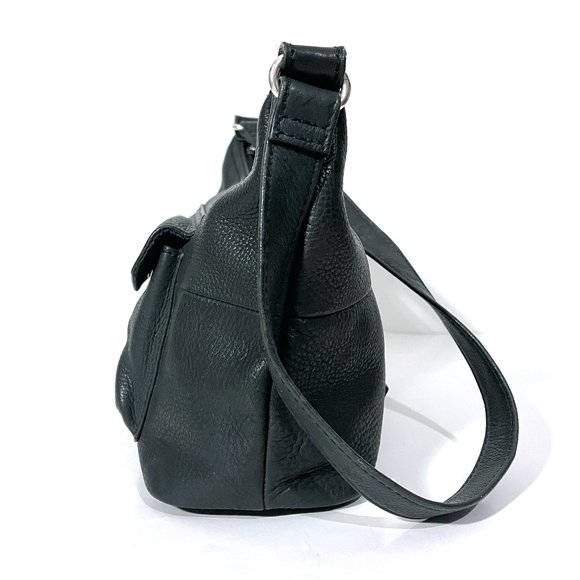 Vintage Fossil 75082 Black Leather Shoulder Purse - Picture 4 of 17